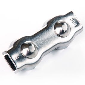 Затискач подвійний Duplex 3 мм неіржавкий A2 (пачка, красно 10 шт.) APRO CD-3N1