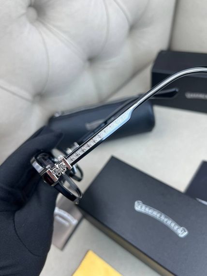Іміджеві окуляри Chrome Hearts CE HK чорна оправа g244 | Зображення 8
