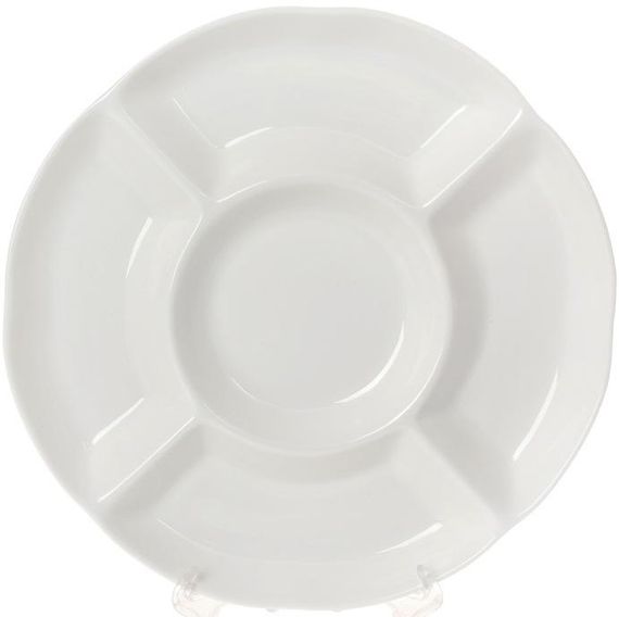 Набір 2 менажниці "White City Рулетка" Ø30см на 5 секцій, фарфор