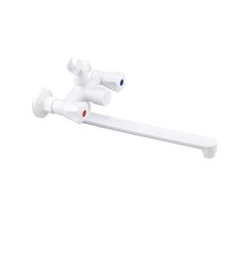 Змішувач для ванни Plamix Omega-140 Euro White (без шланга та лійки) (PM0648)