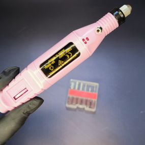 Розовая ручка-фрезер 10тис. об/мин, 9W для маникюра