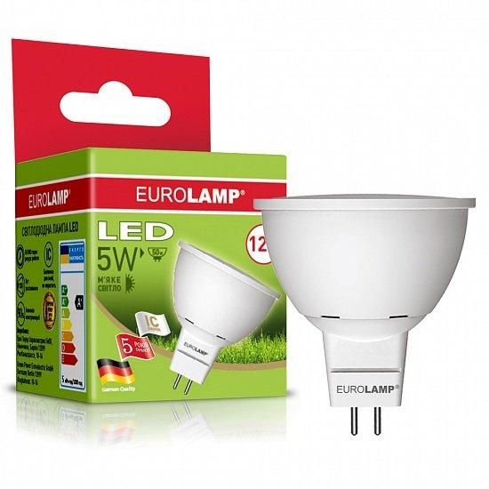 Точечная светодиодная EUROLAMP LED Лампа ЕКО MR16 5W 12V GU5.3 3000K