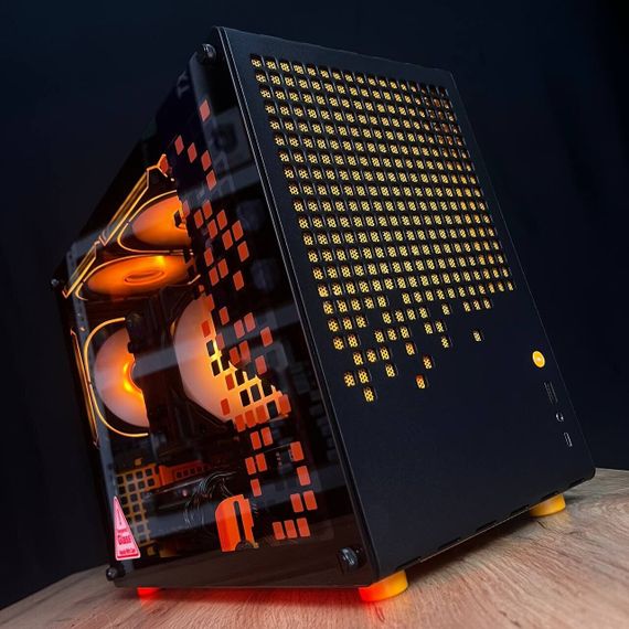 Збірка на замовлення: ігровий ПК Jonsbo Z20 Black/Orange Tower / AMD Ryzen 7 7700 (8 (16) ядер по 3,8 - 5,3 ГГц) / 32 ГБ DDR5 / 1000 ГБ SSD M.2 / AMD Radeon RX 9070 XT, 16 GB GDDR6, 256-bit / 750W | Зображення 2