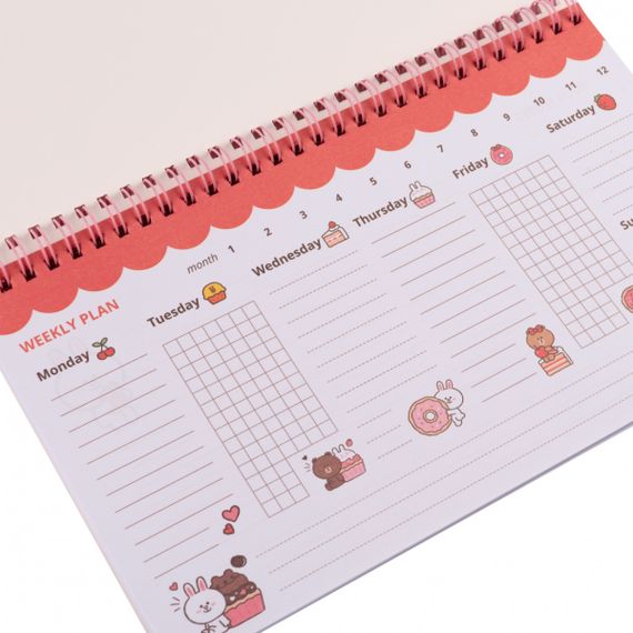Планінг настільний YES Line Friends 252180 25х20 см 52 листи | Зображення 3
