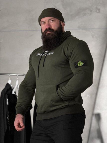 Худі maklin Stone island олива ВТ5074