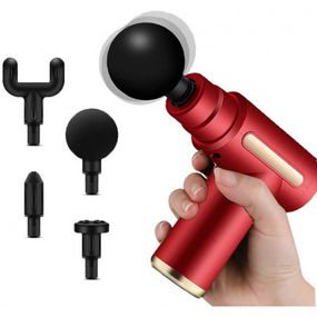 Масажер для тіла Fascial Gun SY-720 акумуляторний портативний ручний Red