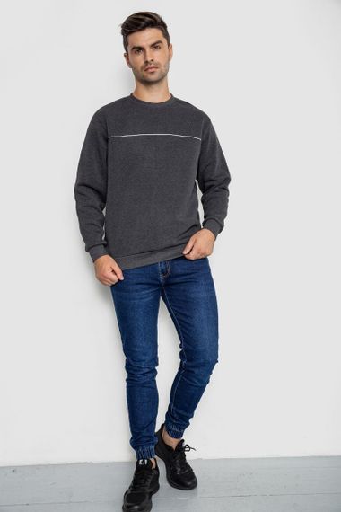 Батник чоловічий на флісі, колір темно-сірий, 244R2556 | Зображення 1