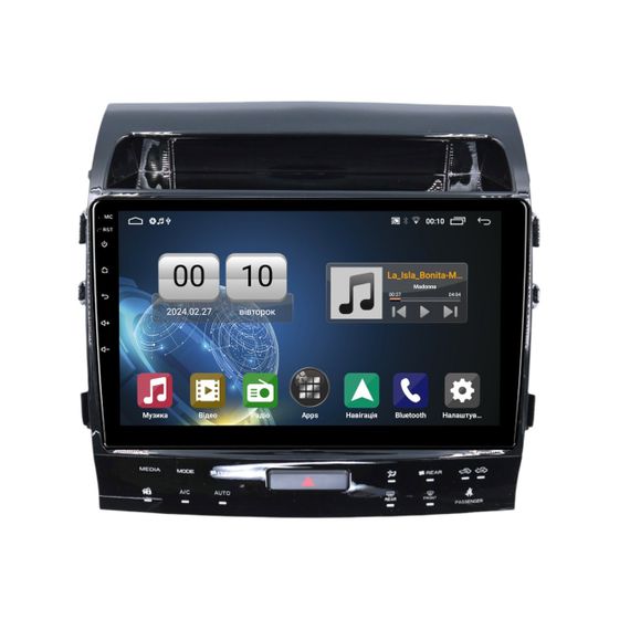 Штатна магнітола серії QIV Q1 під Toyota Land Cruiser 11 200 2007-2015 (K) 10 дюймів