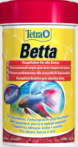 Сухий корм для акваріумних риб Tetra в пластівцях «Betta» 100 мл (для півників)