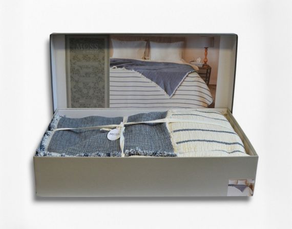 Муслиновое покрывало Moss Exclusive Muslin 230 х 250 см. Lacivert | Зображення 6