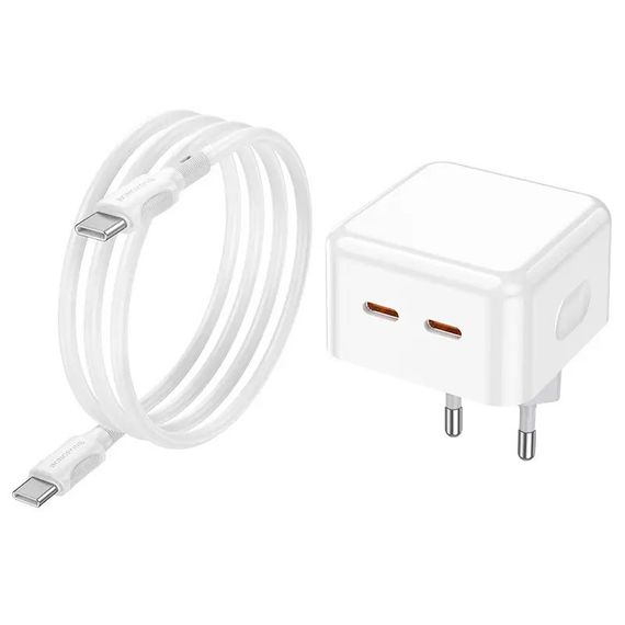 СЗУ Borofone BA76A Source PD35W (2Type-C) + Type-C to Type-C | Зображення 1