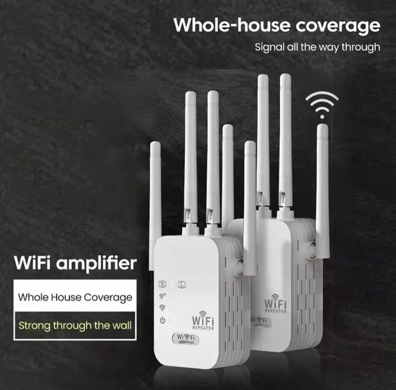 Бездротовий Wi-Fi підсилювач-повторювач (репітер) сигналу 300 Мбіт/с, 2.4 ГГц, з подовженням радіусу дії | Зображення 6