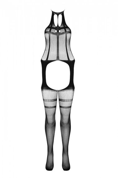 Сетчатый телесный бодистокинг с коротким топом и подвязками Casmir CA008 sexstyle | Зображення 14