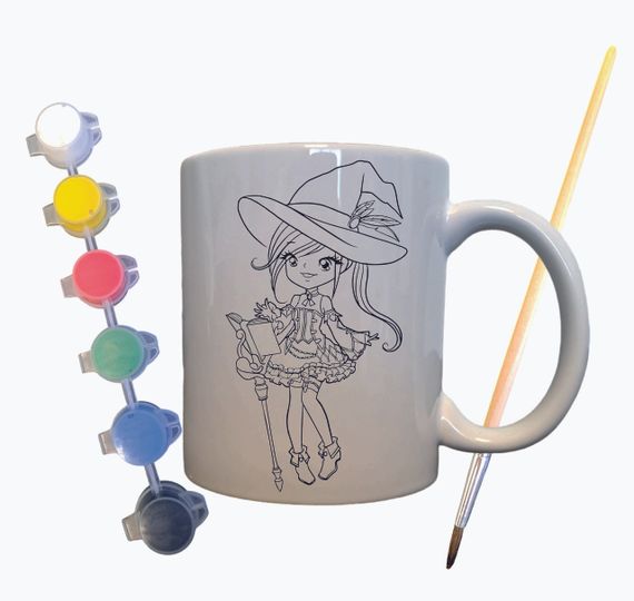 Набор для творчества кружка раскраска "Волшебница" 330 мл белая | Зображення 1