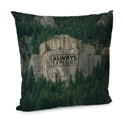 Подушка диванна з оксамиту Always explore 45x45 см (45BP_ORG010)