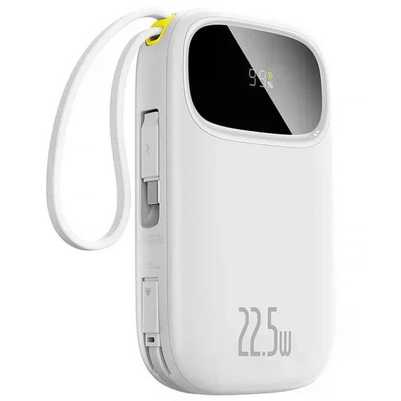 Портативний ЗП Power Bank Baseus EnerFill FC31 PD22.5W with cables 10000 mAh (PPQD3) Moon White | Зображення 1