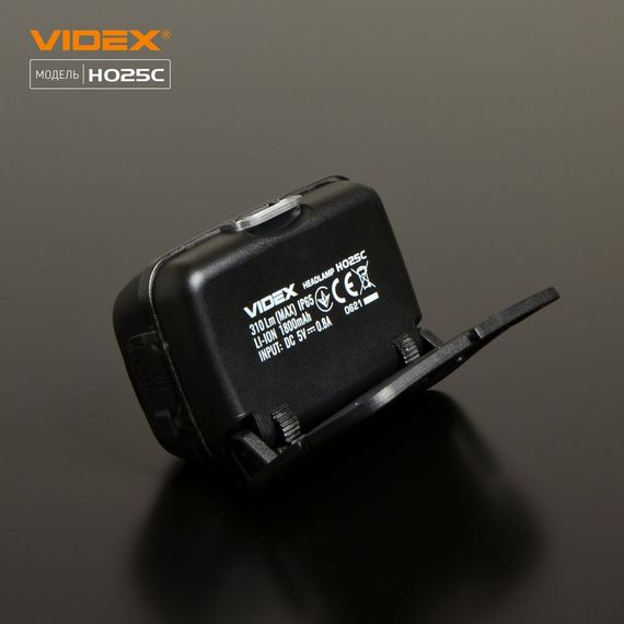 Ліхтарик LED налобний 310Lm 5000К чорний VLF-H025C Videx | Зображення 4
