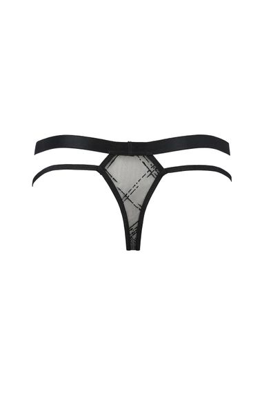 Мереживні чоловічі стрінги Passion 029 Collin Thong, Чорний, 2XL, 3XL, Великі розміри | Зображення 3