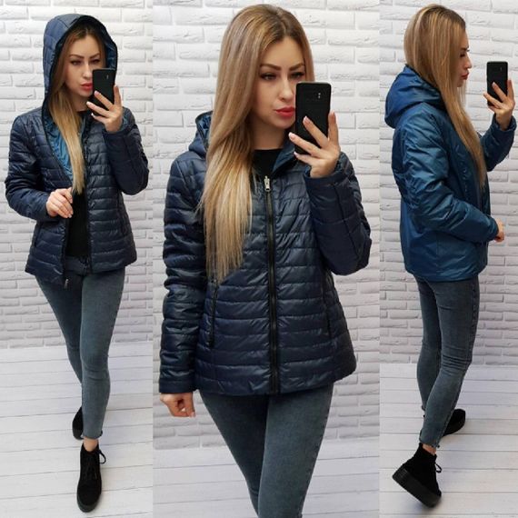 Куртка двостороння, арт.185, темно-синій / аква | Зображення 4