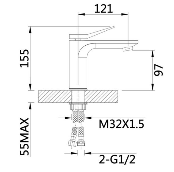 Змішувач для раковини Qtap Presto Chrome/White QTPRE270CRW45576 | Зображення 1
