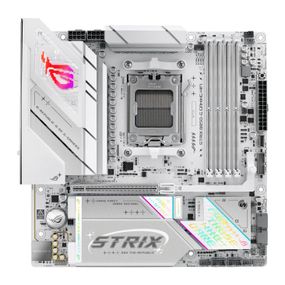 Материнcкая плата ASUS ROG STRIX B850-G GAMING WIFI sAM5 B850 4xDDR5 M.2 HDMI DP WiFi BT mATX белий 90MB1M30-M0EAY0