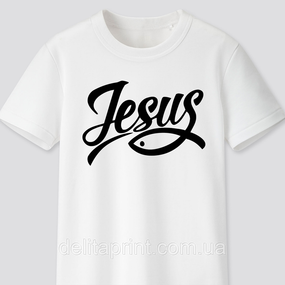 Футболка з християнським принтом Jesus, Ісус. FH-1