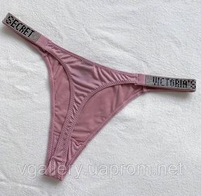 Женские кружевные стринги Виктория Сикрет со стразами, бикини стринги Victoria`s Secret, премиум качество