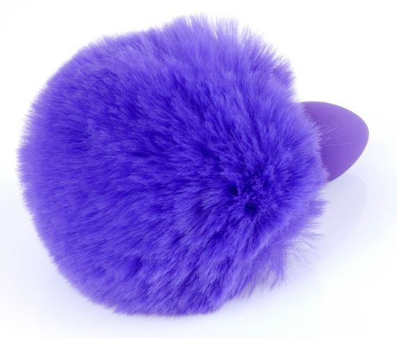 Анальна пробка (розмір S) з хвостом Boss Series - Silicon PLUG Bunny Tail Purple, BS6400101 Sex Aura | Зображення 2