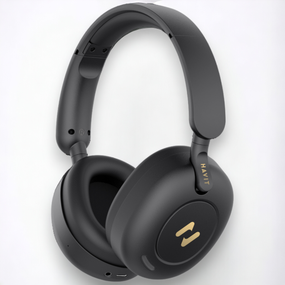 Бездротові навушники з шумопоглинанням HAVIT HV-H655BT PRO ANC  чорні, до 80 год роботи, з чохлом