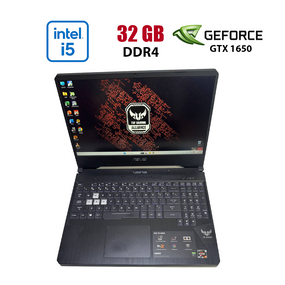 Ігровий ноутбук Asus TUF FX505DT / 15.6" (1920x1080) IPS / AMD Ryzen 5 3550H (4 (8) ядра по 2.1 - 3.7 GHz) / 32 GB DDR4 / 1000 GB SSD / nVidia GeForce GTX 1650, 4 GB GDDR5, 128-bit / WebCam б/в