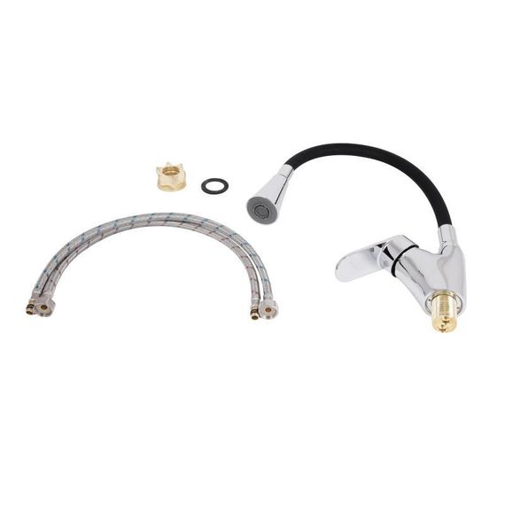 Смеситель для кухни Lidz Tani 007F3 с гибким изливом (k40) LDTAN007F3BCR37649 Chrome/Black | Зображення 7