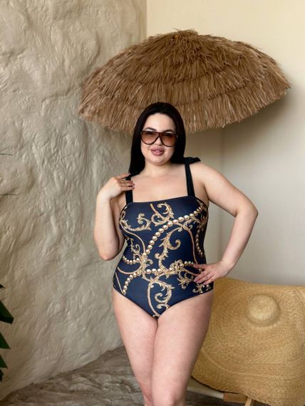 Суцільний купальник PLUS SIZE з парео | Зображення 7