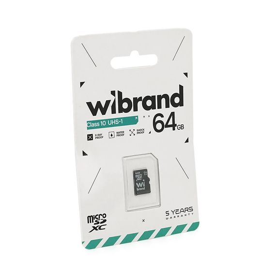 Карта пам'яті Wibrand microSDHC Class 10 UHS-I, 64GB