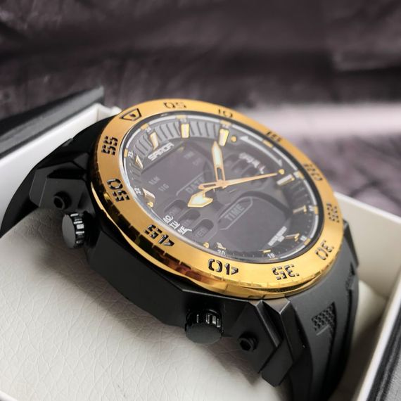 Чоловічий годинник Sanda 6029 Black-Gold | Зображення 2