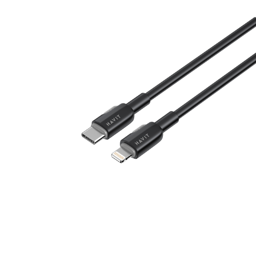 Кабель USB PD Type-C/Lightning Havit HV-CB309C 30W 1м чорний | Зображення 1