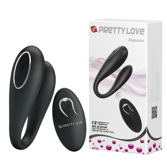 Вібратор для пар PRETTY LOVE Algernon з пультом, чорний Sex Aura