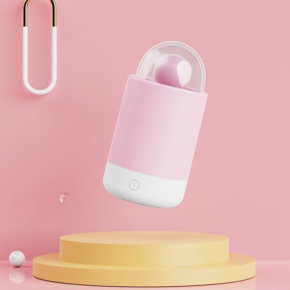 Вібратор-цукерка на паличці KISSTOY Pink Pop, зарядний кейс-нічник, 10 режимів вібрації | Зображення 6