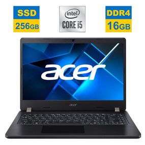 Ультрабук Acer TravelMate P214 / 14" (1920x1080) TN / Intel Core i5-10210U (4 (8) ядер по 1.6 - 4.2 GHz) / 8 GB DDR4 / 256 GB SSD / UHD Graphics / WebCam / Win 10 б/в