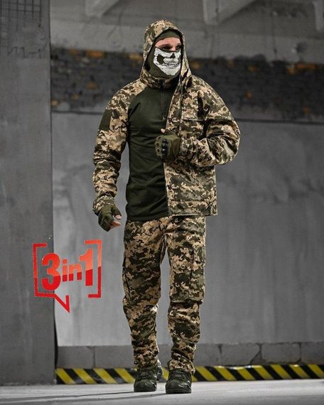 Тактичний костюм 3в1 HELISTRONG піксель ДЛ6296