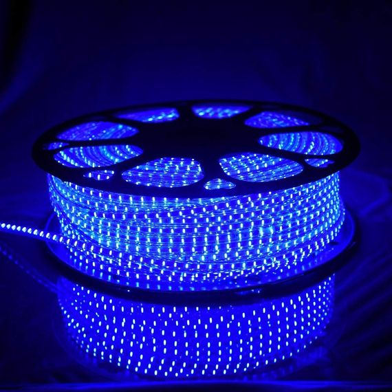 Гирлянда дюралайт светодиодная 220V 4.4W BLUE IP44 1m (BY-007)