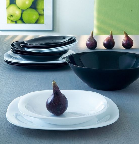 Столовий сервіз Luminarc Carine Black/White N1491, 19 предметів, на 6 персон | Зображення 2