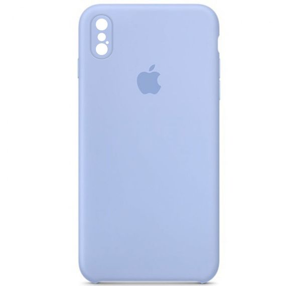 Чохол Silicone Case Square Full Camera Protective (AA) для Apple iPhone XS Max (6.5") Блакитний / Lilac Blue