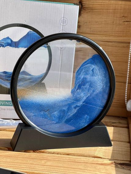 Настольная LED лампа ночник Песочные часы 3D “Moving Sands Capes” USB Ночной светильник
