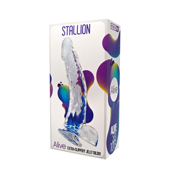 Прозорий фалоімітатор Alive Jelly Dildo Stallion (м'яте паковання!!!) Sex Aura | Зображення 2