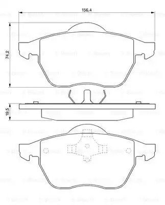 Гальмівні колодки дискові AUDI A4 2.6,2.8,2.4/VW Passat 1.8,1.9TDI,2.5TDI -00, BOSCH (0986424481) | Зображення 6