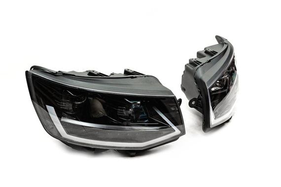 Передні фари LED Black (2 шт) для Volkswagen T6 2015-2024, рр | Зображення 2