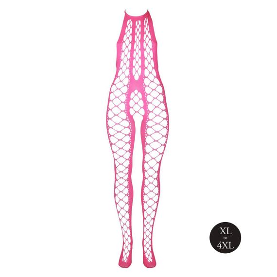 Бодістокінг - Ouch! Bodystocking With Halterneck Pink, XL/4XL sexstyle | Зображення 3