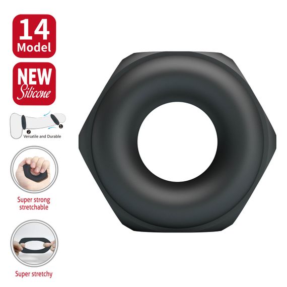 Ерекційне кільце Crazy Bull №14 - Jarvius super soft silicone, BI-210358 Sex Aura | Зображення 1