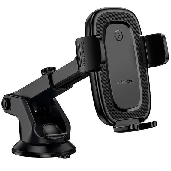 Автотримач з БЗП Borofone BH223 Follower 15W (center console) Black | Зображення 6