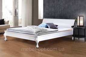 Кровать деревянная Николь 140х200, цвет белый
